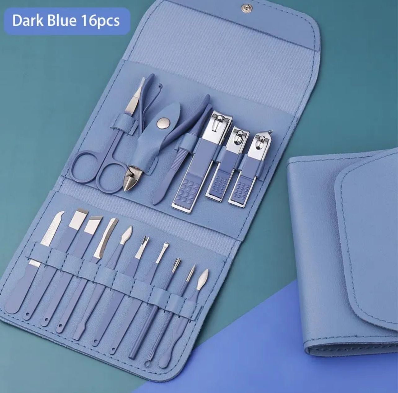 Manicure Pedicure Grooming Kit - Professional 16pcs Manicure Set - Stainless Steel Nail Clipper Set -  Stainless Steel set,