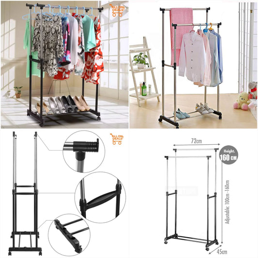 *Double-Pole Clothes Rack Box Packing Premium Quality