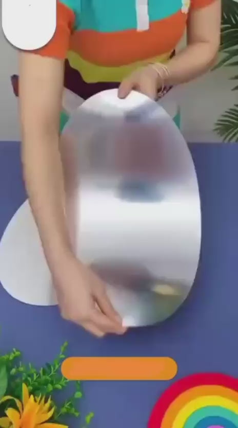 *Self Adhesive Plastic Oval Mirror for Wall Stickers*
